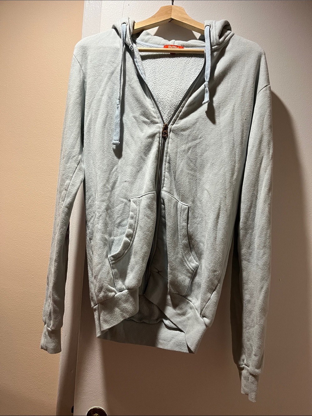 Butter Women's Light Mint Zip-Up Hoodie Jacket